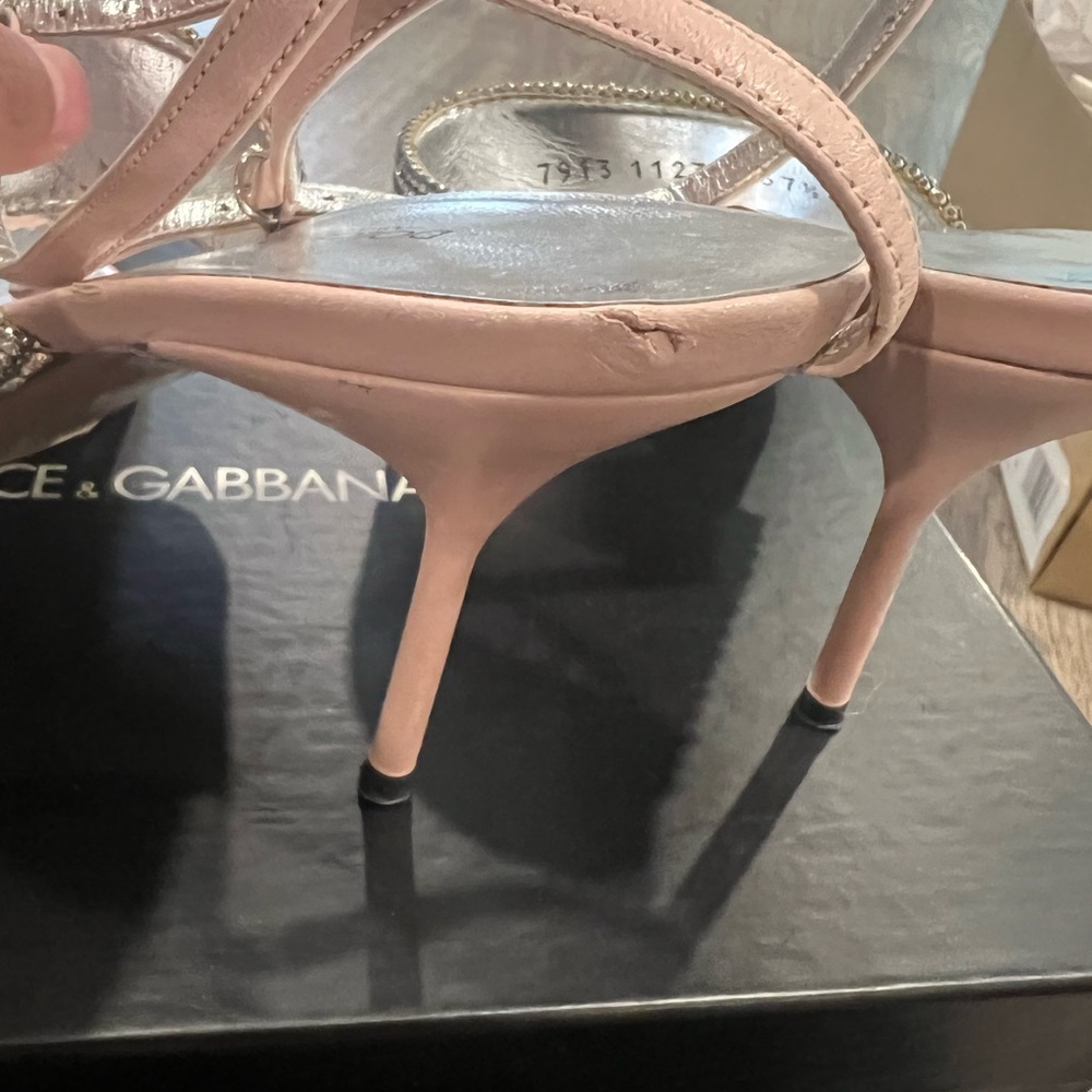 💖Dolce and Gabbana Crystal Logo strap heels 💖 - Picture 14 of 14